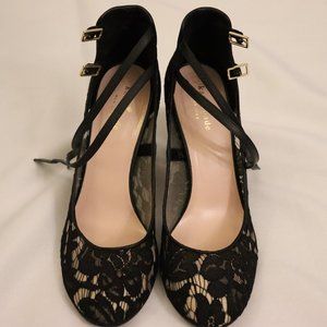 Kate Spade NY Black Fabric Heels - Size 10